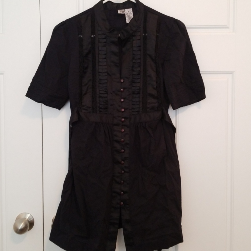 BKE black lace blouse sz M